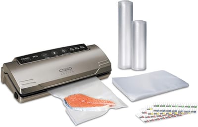 Vacuumsealer met accessoires - 50 foliezakken en 2 folierollen, zeer goed beoordeeld
