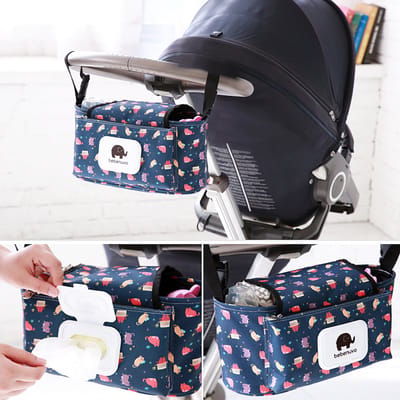 Allernieuwste® Kinderwagen Tas Luiertas Draagtas Buggy Reistas - Buggy Reis OpbergTas - Waterdicht Universeel - 33x14x16cm - KATJES