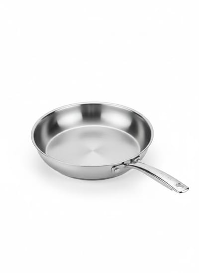 Bavary® Professionele RVS Frying Pan - 28CM - 18/10 Inox - Tri-Ply Bodem - Duurzame Koekenpan zonder Coating - Geschikt voor Inductie