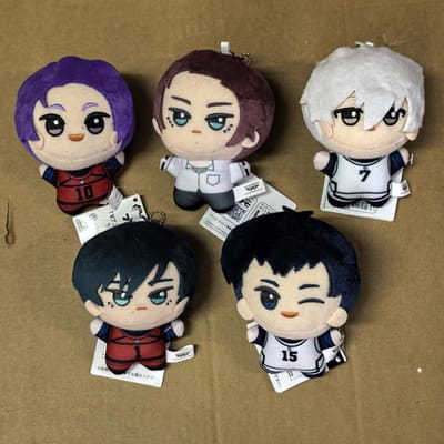 10cm Anime Volleybal Jongen Blue Lock Kawaii Tas Hanger Sleutelhanger Isagi Mikage Reo Rin Itoshi Itoshi Sae Pluche Speeltje Kinderen Cadeau black