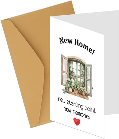 Dailygoods- Huis Kaart 20,5x13,5 cm - Wenskaart Housewarming - Envelop - Nieuwe Huiseigenaar - Gefeliciteerd - Kwaliteitsmateriaal