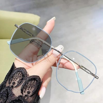 Dames Fotochrome Myopie Brillen Vintage Kleurveranderende Brillen Mode Zonnebrillen Min Zicht Brillen Dioptrie 0 Tot -4.0 0(anti-blue)