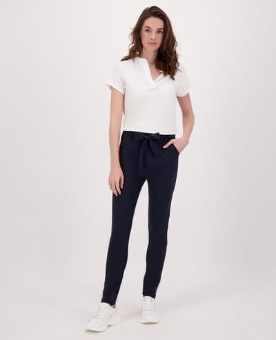 Je m'appelle Travelstof Dames Broek Slim fit Met stretch - Blauw - Maat XS