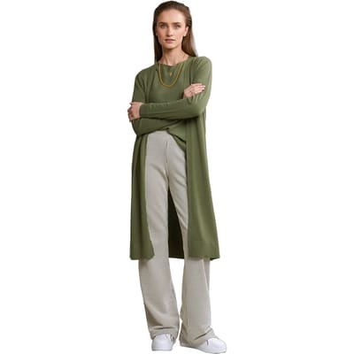 River Woods Khaki Long Cardigan Long Sleeves Size: S/M | Light Jackets Outlet | Dames | Bruin