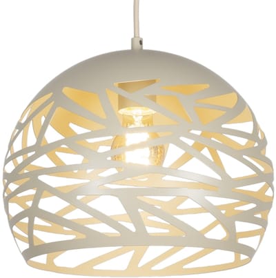 Lumidora Hanglamp 75437 - CELES - E27 - Beige - Zand - Metaal - ⌀ 30 cm