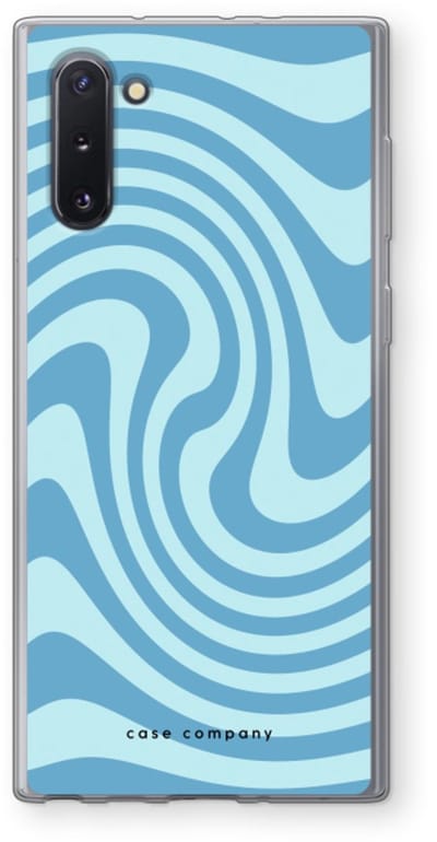 Case Company® - Hoesje geschikt voor Samsung Galaxy Note 10 hoesje - Swirl Blauw - Soft Cover Telefoonhoesje - Bescherming aan alle Kanten en Schermrand