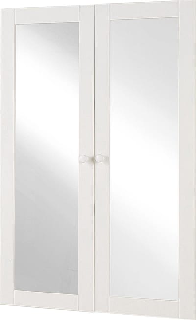 Billie-Boekenkastdeuren - Glas - Wit - Set van 2