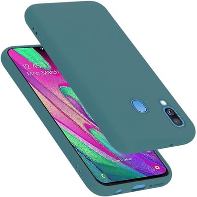 Cadorabo Hoesje geschikt voor Samsung Galaxy A40 in LIQUID GROEN - Beschermhoes gemaakt van flexibel TPU silicone Case Cover