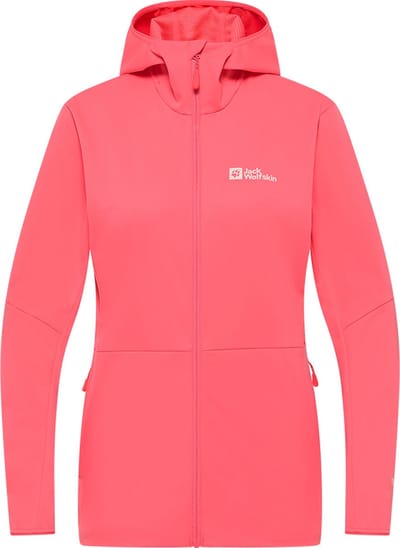 Jack Wolfskin FELDBERG HOODY W Dames Outdoorjas - sunset coral - XL