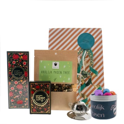 Maja Cadeauset Pasen - Maja Eau de Toilette 50 ml - Maja Zeep 50 gram (ovaal) - ARELO Vrolijk Pasen thee - Gifts Snoepjeblikje Pasen