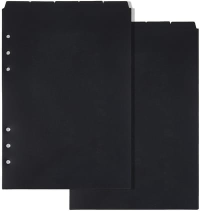 Dailygoody - A5 Indexbindmiddelverdelers - 10 Vellen - Zwart Plastic - 5-tab Verdelers - Perfect voor Planner en Notebook - Handig voor Bladmappen