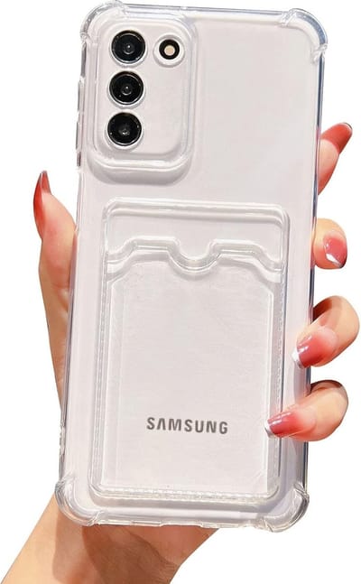 Hoesje Geschikt Voor Samsung Galaxy A25 hoesje met pasjeshouder transparant Shock proof case met Kaarthouder