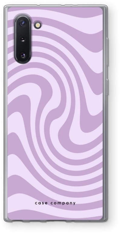 Case Company® - Hoesje geschikt voor Samsung Galaxy Note 10 hoesje - Swirl Paars - Soft Cover Telefoonhoesje - Bescherming aan alle Kanten en Schermrand