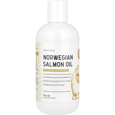 Kauw + Genees, Noorse Zalmolie, Voor Honden, 237 Ml (8 fl oz) white