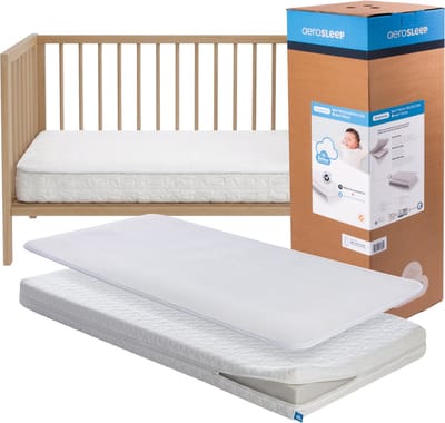 AeroSleep® Essential 2-in-1 matraspakket: Babymatras + 3D matrasbeschermer - 140 x 70 cm