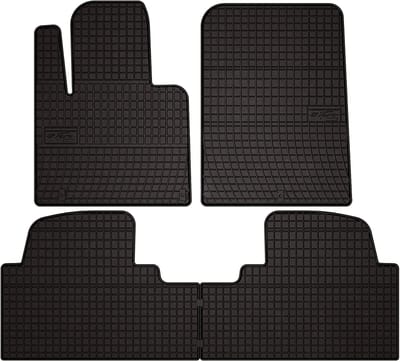 Wielganizator SolidPRO Serie - Zwarte Rubber Automatten - Hyundai SantaFe III SUV - Geschikt voor 2012-2018