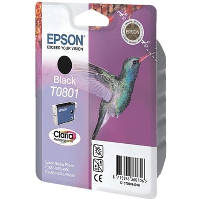 EPSON Cartouche d'encre T0801 Noir - Colibri (C13T08014011)
