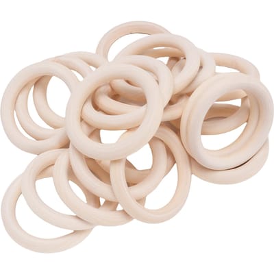 20 stuks Handgemaakte Houten Ringen 7cm Verbindingsringen Onafgewerkte Houten Cirkels voor Kant Decoraties Tassen Handvatten beige