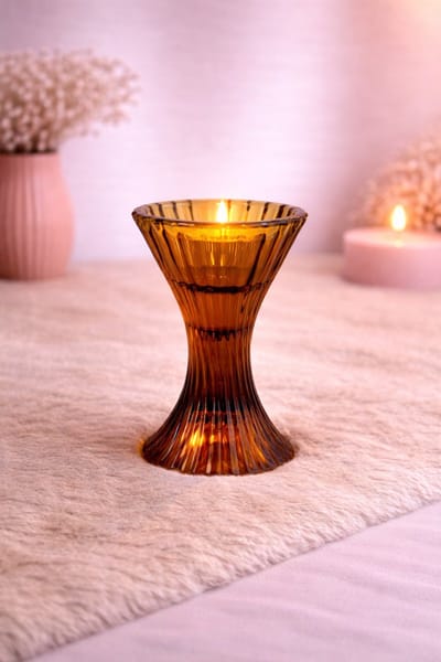 Omkeerbare Kaarshouders – 2-in-1 sfeer & stijl | Viva Femme | Kaarsen | Kandelaar | Waxinelichthouder | Amber | Decoratie | Cadeau | Wonen | Lente | Moederdag