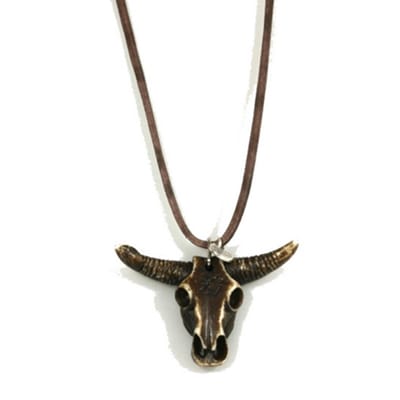 IbizaMen KIDS - Jongens - ketting - leren - veter - Buffalo - speksteen - 60cm