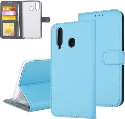Blauw hoesje Samsung Galaxy A8s Book Case - Pasjeshouder - Magneetsluiting