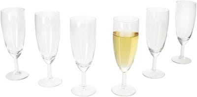 Set van 6 ROYAL champagneglazen