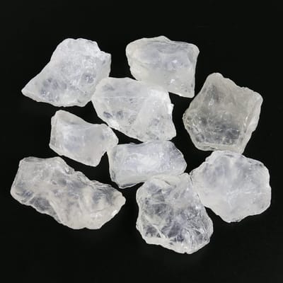 Ruwe Witte Kristal Mistig Puur Wit Uniek Visuele Ruisreductie Niche Genezing Verzamelaar white