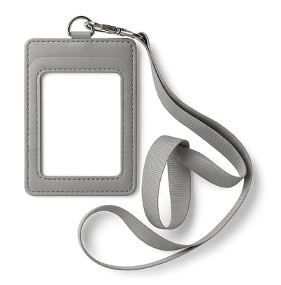 Travel Cords - Keycord met Pashouder Grijs - Vegan Leer - Stevig
