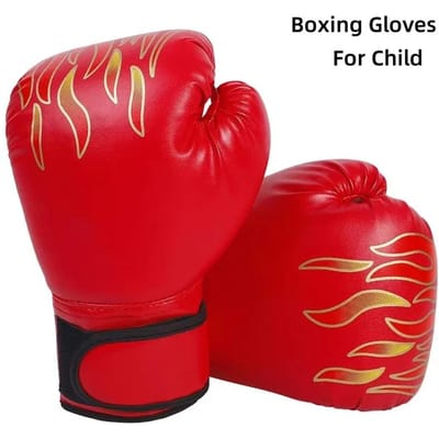 Nieuwe muziekboksmachine Bokstraining Boksapparatuur Link Smart Boksspel voor kinderen Volwassenen Thuistrainingsapparatuur Child Gloves red