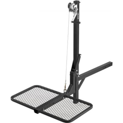 VEVOR Wildlift, hertenlift met trekhaak en hefsysteemplatform, capaciteit 136 kg, wildlift met lier met 5,08 cm ontvanger, 360 graden draaibare as en opvouwbaar, 1440 x 900 x 1310 mm