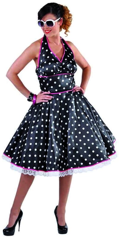 Jaren 50 jurk met halterneck - Maat XS