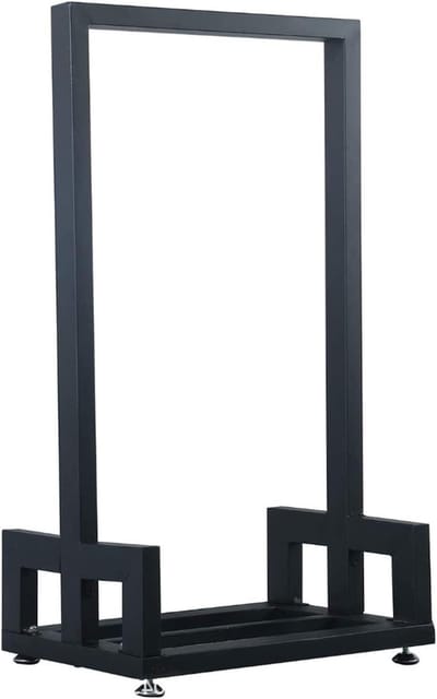 Houthaard Rek - Haardhout Opslag - Haardhout Opslag - Roestbestendige Constructie - 50x35x95cm - Zwart