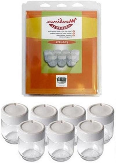 Yoghurtpotten Set - Glazen Potjes - Zelf Yoghurt Maken - Voor Yoghurtmaker - 7 stuks - Transparant