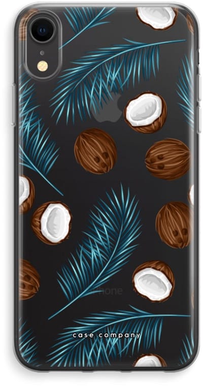 Case Company® - Hoesje geschikt voor iPhone XR hoesje - Kokosnoot - Soft Cover Telefoonhoesje - Bescherming aan alle Kanten en Schermrand