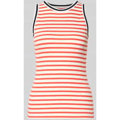 Tanktop in riblook met ronde hals