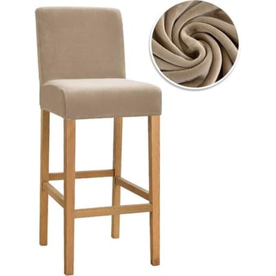 Housses de chaise de Bar en tissu velours, extensibles, douces, lavables, à dossier court, pour cuisine, maison, hôtel, Banquet 1 Piece