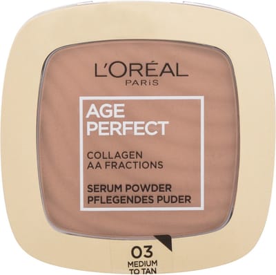 L'Oréal Age Perfect Collagen Serum Compact Poeder - 03 Medium To Tan