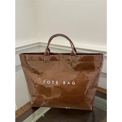 Mode Retro DuPont Papieren Tas voor Dames Nieuwe Commuter Grote Capaciteit Kraftpapier Handtas Boodschappentas Trendy brown