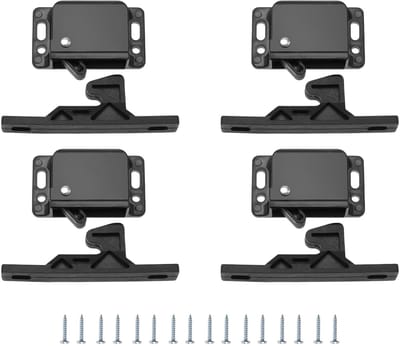 Dailygoods- Kastdeurvergrendeling 4 Stuks - Duurzaam ABS - Lichtgewicht - Push-to-Close - Vergrendeling voor Camper/Huis - Eenvoudig te Installeren - Deurvergrendeling