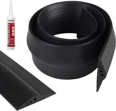 Duurzame Deurafdichting voor Garagedeuren, 2.5 m x 78 mm, met Lijm, Hoogte 14 mm, Voorkomt Water- en Windinbraak, Ideaal voor Schuren en Poorten
