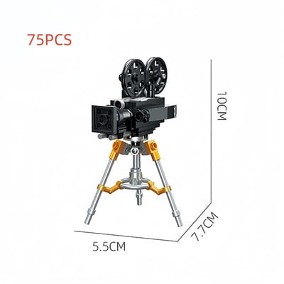 Hoge Kwaliteit Vintage Hoge Kwaliteit Retro Hoge Kwaliteit Camera Hoge Kwaliteit Gebouw Hoge Kwaliteit Blokken Hoge Kwaliteit Speelgoed–Prachtig Hoge Kwaliteit Bureau in bag