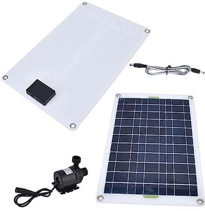 Dailygoods - Solar Waterpomp Kit - Zonne-energie Vijverpomp - 50W Vermogen - Wit - 800 Liter Per Uur - Duurzaam Materiaal - Geschikt voor Tuin