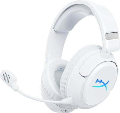 HyperX Cloud Flight 2 – Draadloze Gaming Headset met RGB Covers, tot 100u batterijduur, 2.4GHz & Bluetooth –Multi‑Platform- Wit