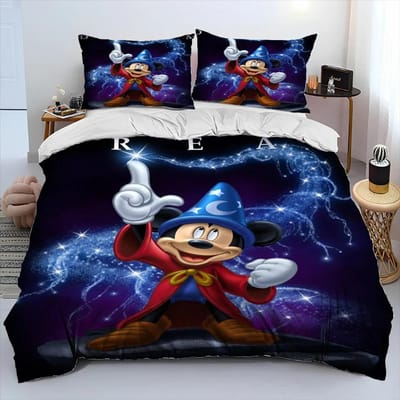 Mickey Mouse Cartoon Donald Duck HD Dekbed Beddengoed Set Dekbedovertrek Bed Set Dekbedhoes Kussensloop Queen Beddengoed Set Volwassene Kind 150*200cm 3pcs