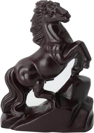 Solidchoice - Houten Paardfiguur voor Feng Shui Decoratie