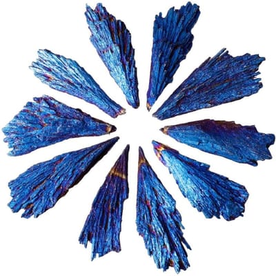Natuurlijke Zwarte Toermalijn Gegalvaniseerd Kwarts Titanium Gecoat Kristal Mineraal Specimen Kamer Decoratie Pauwenveer Genezende Stenen