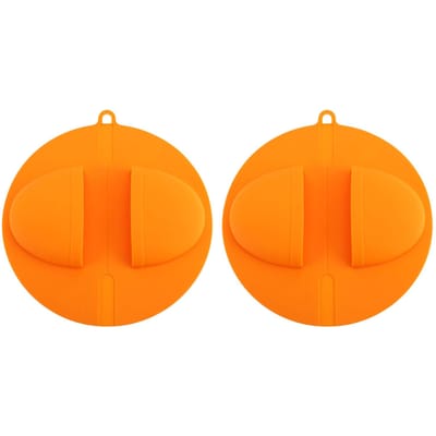 2 STUKS BBQ Grillwanten Silicone Gemakkelijk Schoonmaken Hittebestendig Draagbaar Barbecue Handschoenen voor Buiten orange