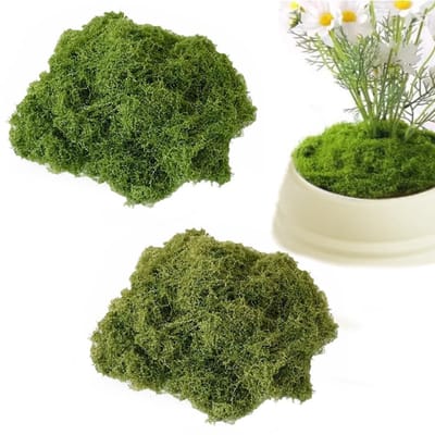 NTHProducts - Kunstmos voor Creatief Gebruik - Decoratief Groene Mos - 200 g - Natuurlijk Uiterlijk - Voor Knutselen - Geschikt voor Decoraties - Groen