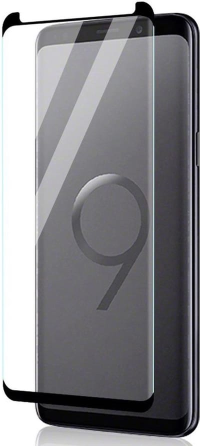 Screenprotector geschikt voor Samsung Galaxy S9 - Case Friendly voor Hoesje Screen Protector Zwart - van iCall