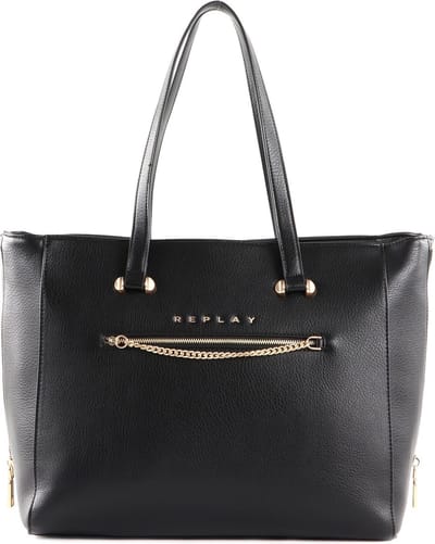 REPLAY Shopper Black Zwart